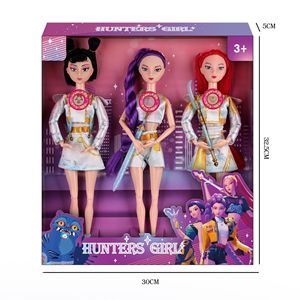 Muñeca de Juguete con Luces, Música, Canción Temática, <span class=keywords><strong>11</strong></span> Articulaciones, <span class=keywords><strong>11</strong></span>.5 Pulgadas, Realista, K-POP, Cazadora de Brujas, Accesorio para Grupo Femenino - Product Image 4