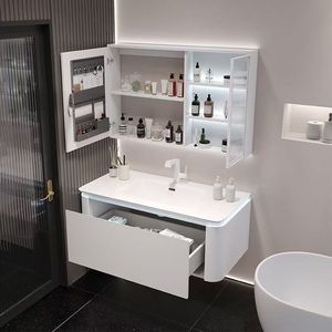 <span class=keywords><strong>Mobile</strong></span> <span class=keywords><strong>da</strong></span> <span class=keywords><strong>Bagno</strong></span> Moderno <span class=keywords><strong>con</strong></span> Lavabo Integrato Senza Soluzione di Continuità e Specchio a LED, Armadietti <span class=keywords><strong>da</strong></span> <span class=keywords><strong>Bagno</strong></span> di Lusso - Product Image 6
