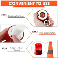 Cônes de signalisation pliables de 28 pouces avec lumière LED, multi-usages, extensibles, pour le stationnement routier, cônes de sécurité