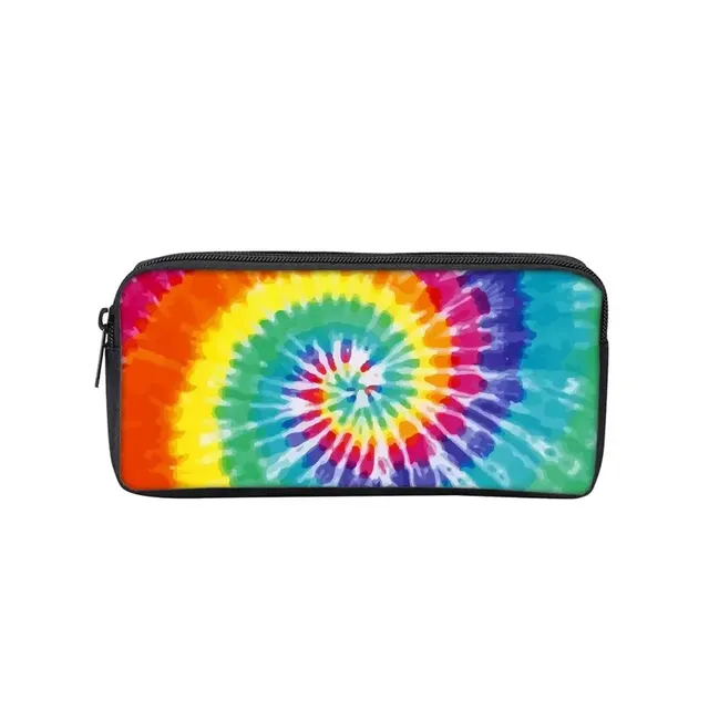 Tie-dye Print Single Layered Pencil Case for Boy/Girls Best Gifts Cartoon School Supplies Pencil Pouch for Children
