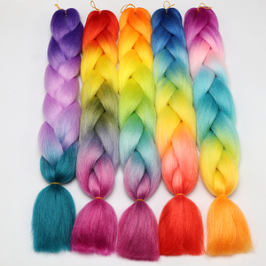 Ingrosso di Trecce Jumbo Ombre Tipo <span class=keywords><strong>Afro</strong></span> Yaki, Estensioni per Capelli in Fibra Sintetica Resistente al Calore - Product Image 4