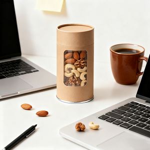 Hộp giấy kraft thủ công có thể tái chế, đạt tiêu chuẩn thực phẩm, thân thiện với môi trường, có cửa sổ trong suốt - Product Image 2