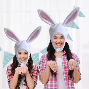 Achetez un chapeau d'oreilles de lapin HLC pour cosplay de carnaval, idéal pour Pâques, les fêtes printanières, les événements scolaires, les cadeaux et accessoires de fête. - Product Image 4
