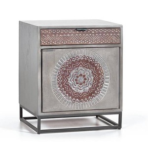 New Beautiful Designer Solid Wood Nightstand With Deep Drawer Storage And Smooth Finishing Perfect For Any Bedroom Aesthetic - Product Image 1