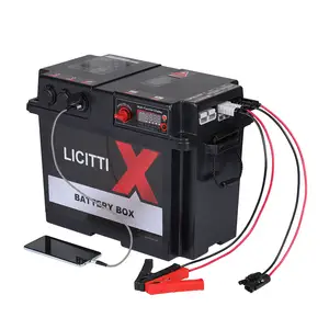 Fabricant professionnel Boîtier de batterie en plastique ABS personnalisé Stockage de camping-car au lithium Boîte de support de batteries Lifepo4 avec couvercle et interrupteur