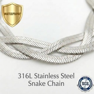 Premium Stainless Steel Layered Twisted <b>Rope</b> Necklace, Waterproof & Rustproof Hip Hop Jewelry for Anniversary Gifts - Product Image 1