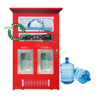 Station de distribution d'eau RO 24h/24 en libre-service, fonctionnant par carte, avec système de purification et distributeur de bouteilles de 5 gallons