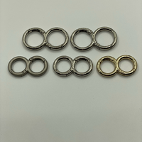 Cierre de anilla en O con doble resorte en forma de 8, ecológico y personalizado, hebilla de conexión de metal multicolor para accesorios de ropa, bricolaje, sujetadores y bolsos