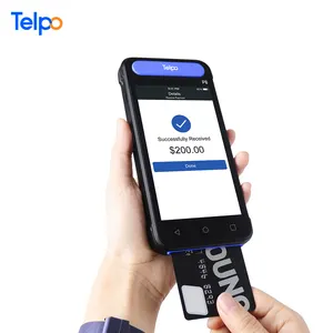 Telpo P8 touch screen mobile android all in one credit card smart EFT POS machine with 1D/2D barcode scanner