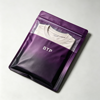 MOQ 100, Échantillon gratuit, Sachets d'emballage pour vêtements à fermeture éclair trois côtés imprimés sur mesure pour T-shirts, chaussettes, sous-vêtements
