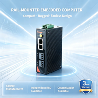 Computadora Industrial de Control en Riel DIN Cloudlink, Computadora Integrada con 4 Puertos de Red RS232/485, Puerto Serial Múltiple Industrial
