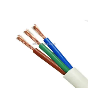Kabel Daya PVC RVV fleksibel tahan api kustom 2 3 4 5 inti 1 1.5 2.5 4 6mm2 kabel Multi inti kabel listrik