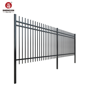 Cheap heavy duty security galvanized and powder coated corten steel fence metal wrought iron fence panels design