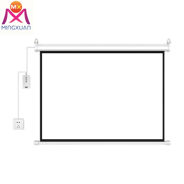 Projector Screen Power-driven Go up and Down Screen Backdrop Remote Control Brain Power