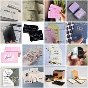 <span class=keywords><strong>Tarjetas</strong></span> de agradecimiento personalizadas de diseño gratuito, LOGOTIPO ligeras de lujo con <span class=keywords><strong>tarjetas</strong></span> de visita de la empresa, código QR, papel de arte, MOQ Offset en relieve - Product Image 6