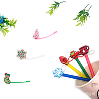 Embouts et couvercles anti-poussière de paille de Noël en silicone mignons personnalisés pour accessoires de bar