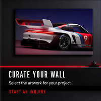 Affiche néon LED pour voiture, art mural, trois images de véhicules de performance pour garage, salle de jeux, bureau, salon, décoration intérieure moderne