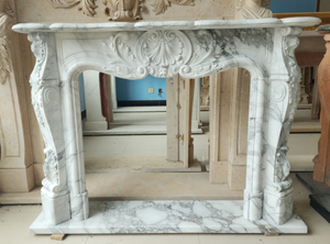 Customized Marble Fireplace Modern Hand Carved Luxury Arabescato Corchia Marble Fireplace Mantel Marble Fireplace Surround - Product Image 3