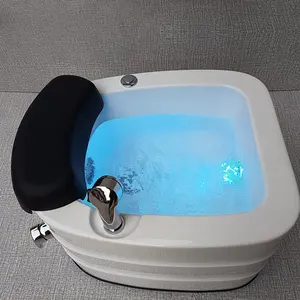 Hot Sale Cheap Price Portable Acrylic Pedicure Chair Basin with Salon Massage Jet Nail Shop Pedicure Bowl Foot Spa Sink