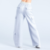 Nouveau Design Grande Taille Ample Décontracté en Coton Vintage Pantalon Cargo Jogger Survêtement Taille Haute Jambe Large pour Femme