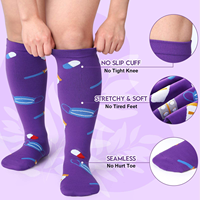Chaussettes de compression sur mesure, nouveau design, mi-mollet, mollet large, 20-30 mmHg, grand soutien, femmes, grande taille, allaitement, maternité pour femmes