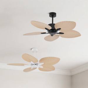 <span class=keywords><strong>Ventilador</strong></span> de <span class=keywords><strong>techo</strong></span> decorativo de <span class=keywords><strong>mimbre</strong></span> Vintage de hoja de palma de plástico ABS Tropical de 52 pulgadas para restaurante comercial Hotel - Product Image 1