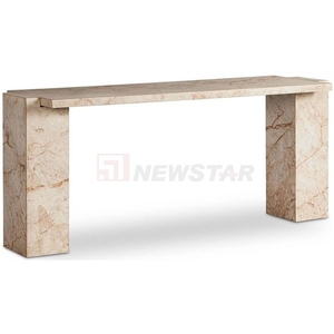 Newstar mobili in marmo di lusso <span class=keywords><strong>Romano</strong></span> consolle tavolo deserto Taupe in marmo stretto lungo pietra consolle tavolo da tavolo - Product Image 3