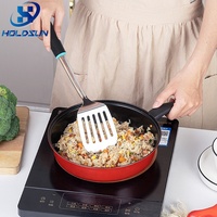Spatule à poisson en acier inoxydable durable avec logo personnalisé, spatule à frire, spatule ajourée pour la cuisine