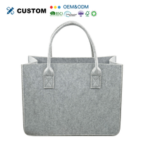 Sac fourre-tout en feutre multifonctionnel, portable, grande capacité, géométrique, personnalisable, pochette de rangement, voyage, tendance, durable