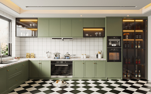 Set di Mobili da Cucina Moderni Personalizzabili in Alluminio e Acciaio Inossidabile per <span class=keywords><strong>Cucine</strong></span> <span class=keywords><strong>Piccole</strong></span> - Product Image 2