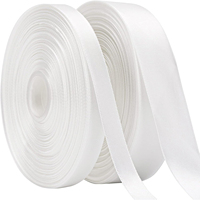 Couleur unie 10 couleurs assorties ruban de satin 1.5cm 25 mètres emballage cadeau ruban de fleuriste accessoires de cheveux ruban Double face