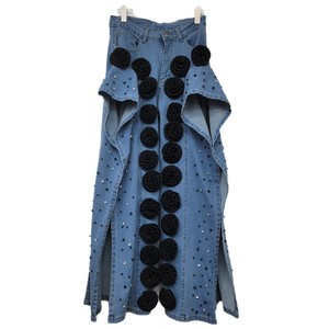 <span class=keywords><strong>Jeans</strong></span> da Donna Autunno 2026 Nuova Moda Elegante Casual Sexy con Spacco Traforato e Fiore Tridimensionale a Gamba Larga - Product Image 5