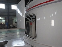 Caravane de voyage tout-terrain en alliage d'aluminium, design aérodynamique pour trains à grande vitesse, étanche, toutes saisons, pour camping-cars et maisons mobiles