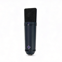 Kit de microphone à condensateur XLR noir 87 AI MT, grande membrane cardioïde, alimentation fantôme 48V, pad -10dB pour l'enregistrement, les podcasts et le streaming en direct