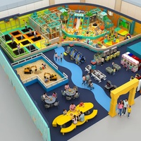 Equipo de Centro de Entretenimiento Familiar Comercial Directo de Fábrica: Parque de Trampolines, Gimnasio, Tres Toboganes, Piscina de Pelotas y Área de Juegos Infantiles