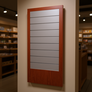 Panel de Exhibición para Pared de Listones, 104x3x218cm, Acabado en Madera de Cerezo, para Exhibidores de Minoristas - Product Image 3