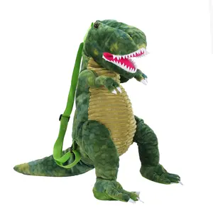 Garçons filles zoo animal dinosaure roi en peluche sac à dos en gros personnalisé dinosaure grands jouets école sac à dos souvenir