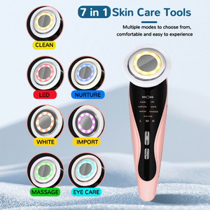 جهاز تدليك الوجه متعدد الوظائف بالاهتزاز قابل لإعادة الشحن عبر USB لإزالة التجاعيد وشد البشرة ورفع الوجه جهاز تجميل من البلاستيك ABS - Product Image 2