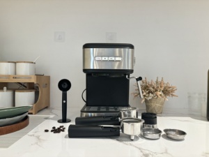 Cafetera <span class=keywords><strong>Espresso</strong></span> Eléctrica Semiautomática Comercial 01E, Bomba de 20 Bares de Presión, Bajo Ruido, Cafetera de Cápsulas de Plástico, para Hogar y Hoteles - Product Image 4