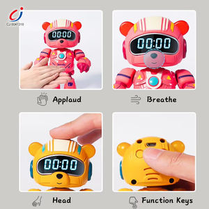 Chengji ours horloge numérique Robot intelligent jouet capteur <span class=keywords><strong>éducatif</strong></span> <span class=keywords><strong>réveil</strong></span> capteur tactile son lumière son alliage chaise ours <span class=keywords><strong>réveil</strong></span> - Product Image 3