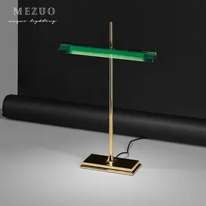 MEZUO Factory Custom Wholesale Aluminum Body Desk Lamp Electroplating Paint Black Gold Indoor Led Table Lamps