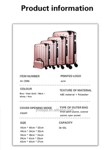 Vente en gros de 20 pouces extensible en <span class=keywords><strong>polycarbonate</strong></span> chariot de voyage bagages ABS ensembles de valises de <span class=keywords><strong>cabine</strong></span> 2025 aluminium ABS matériau principal - Product Image 4