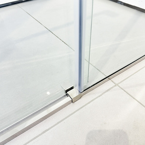 <span class=keywords><strong>Mampara</strong></span> de <span class=keywords><strong>Ducha</strong></span> en Forma de L de Acero Inoxidable Cepillado, Separación de Zonas Húmedas y Secas, Marco de Acero Inoxidable 304, Puerta Corredera - Product Image 5