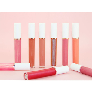 Brillant à lèvres personnalisé, produit cosmétique avec paillettes, repulpant, brillant, <span class=keywords><strong>rose</strong></span> clair - Product Image 5