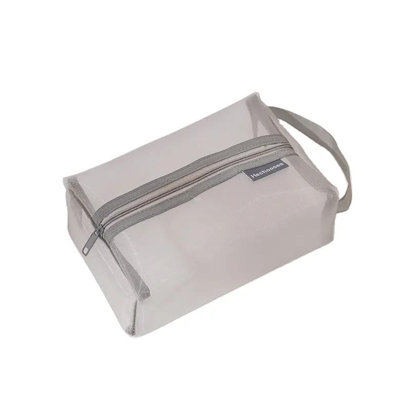 حقيبة شبكية بجودة عالية لأدوات التجميل حقائب سفر للحمام حقيبة مكياج شفافة رخيصة الثمن محمولة حقيبة مكياج
