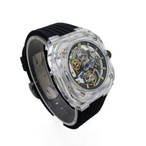 Cassa per Orologio Sportivo Quadrata in ABS Acrilico Prodotta in Fabbrica, Movimento Meccanico Automatico Hangzhou, Resistente all'Acqua 3BAR con Cinturino in Silicone - Product Image 4