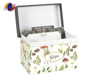 Carta di ricetta di stampa su entrambi i lati all'ingrosso, scatola di carta di ricetta del divisore della cucina scatola regalo magnetica scatola personalizzata - Product Image 3