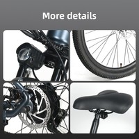 Vélo de Montagne Électrique Transfrontalier Direct Usine 26 Pouces 7 Vitesses Moteur Moyeu Arrière 350W Batterie Lithium 36V Autonomie 45-55km