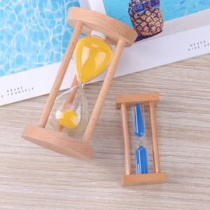Minuteur sablier personnalisé en bois, portable, 1/3/5 minutes, style Art Déco moderne, fait main, pour mariage, bureau, cadeau d'affaires, sablier à thé - Product Image 4