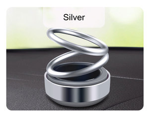 Bán Buôn Kim Loại Xoay Xe Hương Thơm Khuếch Tán Đôi Vòng Xe Năng Lượng Mặt Trời Nước Hoa Khuếch Tán Kim Loại Treo Xe Khuếch Tán Hương Thơm - Product Image 1